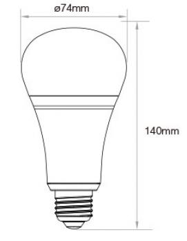 12 Watt /E27 RGB CCT LED Birne (FUT105)